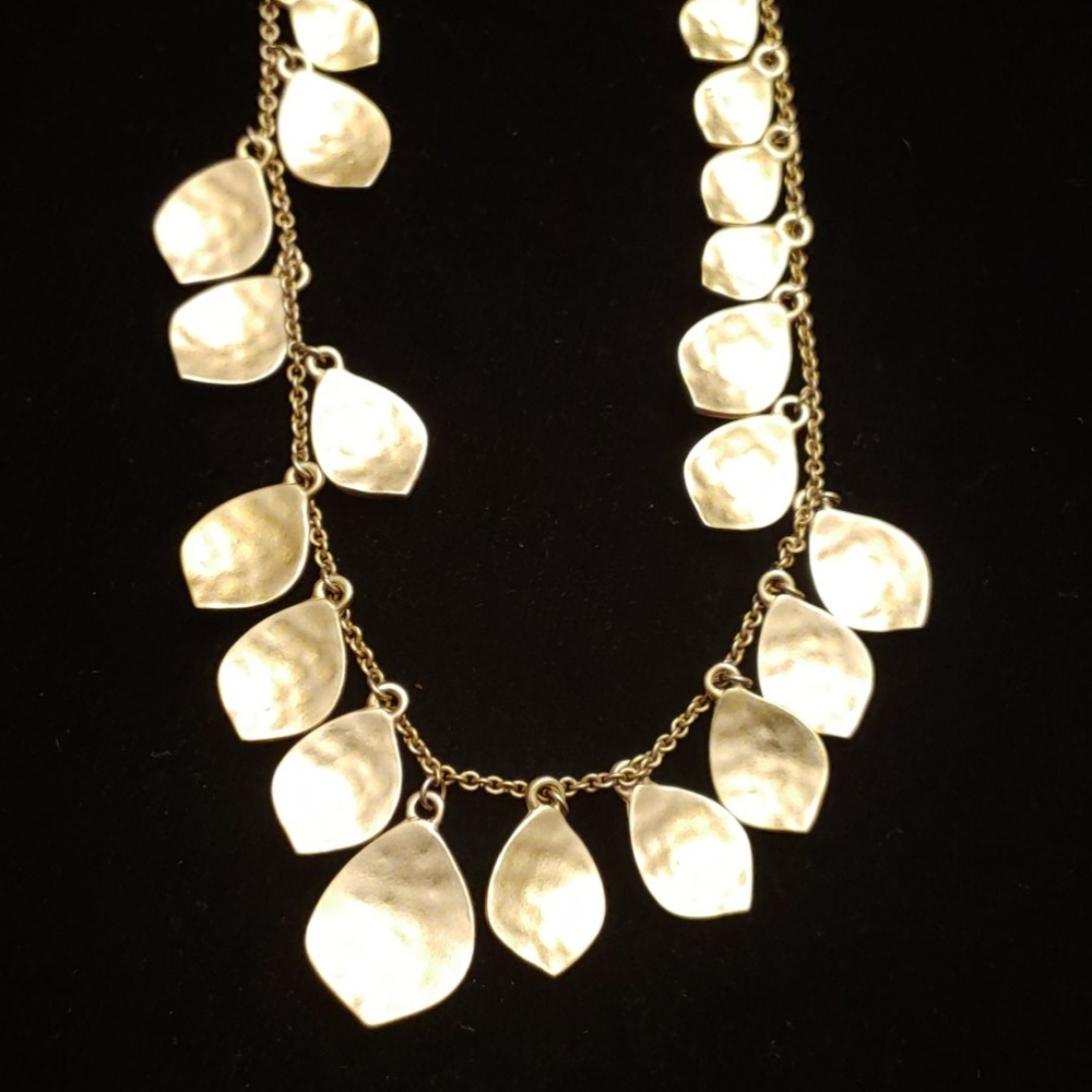 Ralph Lauren 18" Gold, Leaf Necklace.